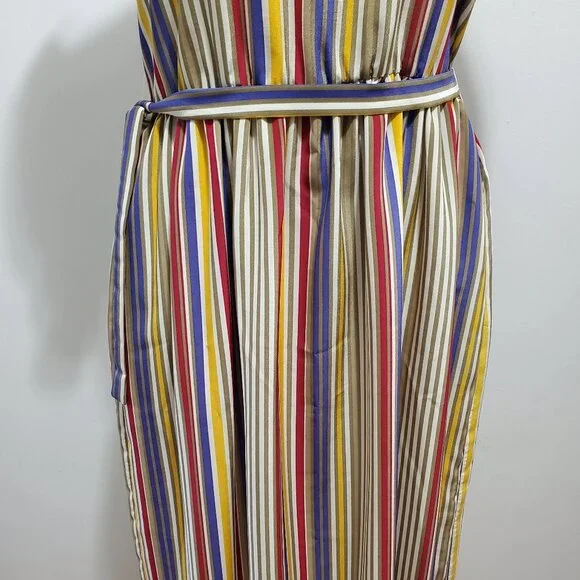 Vintage Albert Nipon Multicolored Striped Executive Dress - Picture 6 of 7